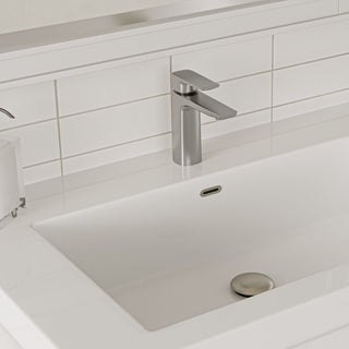 The Latitude Bathroom Vanity, White, 30", Single Sink, Freestanding