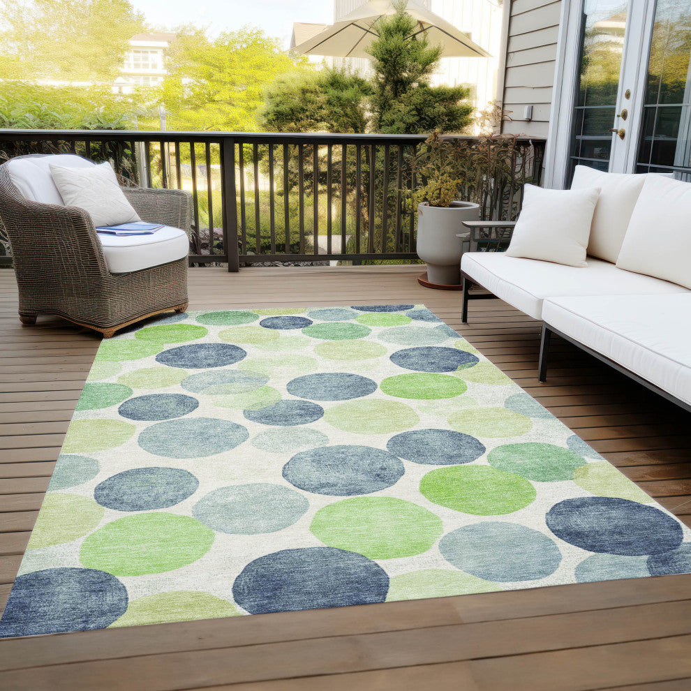 Machine Washable Indoor/Outdoor Chantille ACN1898 Navy 2'6" x 3'10" Rug