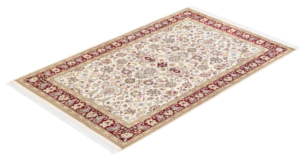 Mogul, One-of-a-Kind Hand-Knotted Area Rug Ivory, 4' 1" x 6' 7"