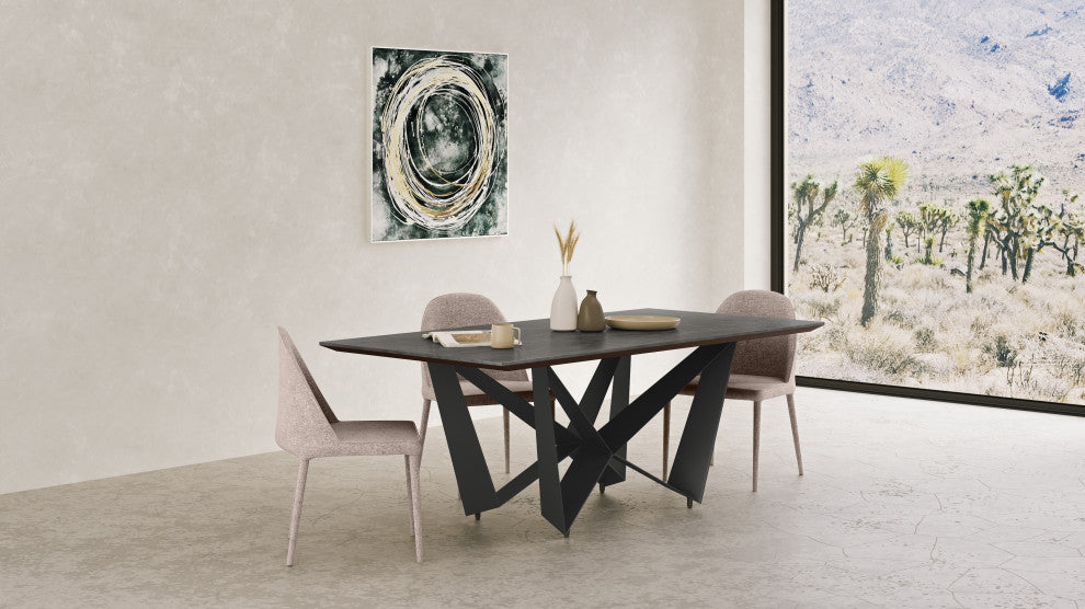 Burton Fabric Dining Chair Light Gray, Set of 2