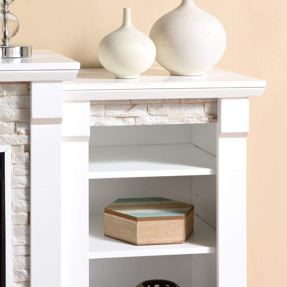 Silas Electric Fireplace With Bookcases