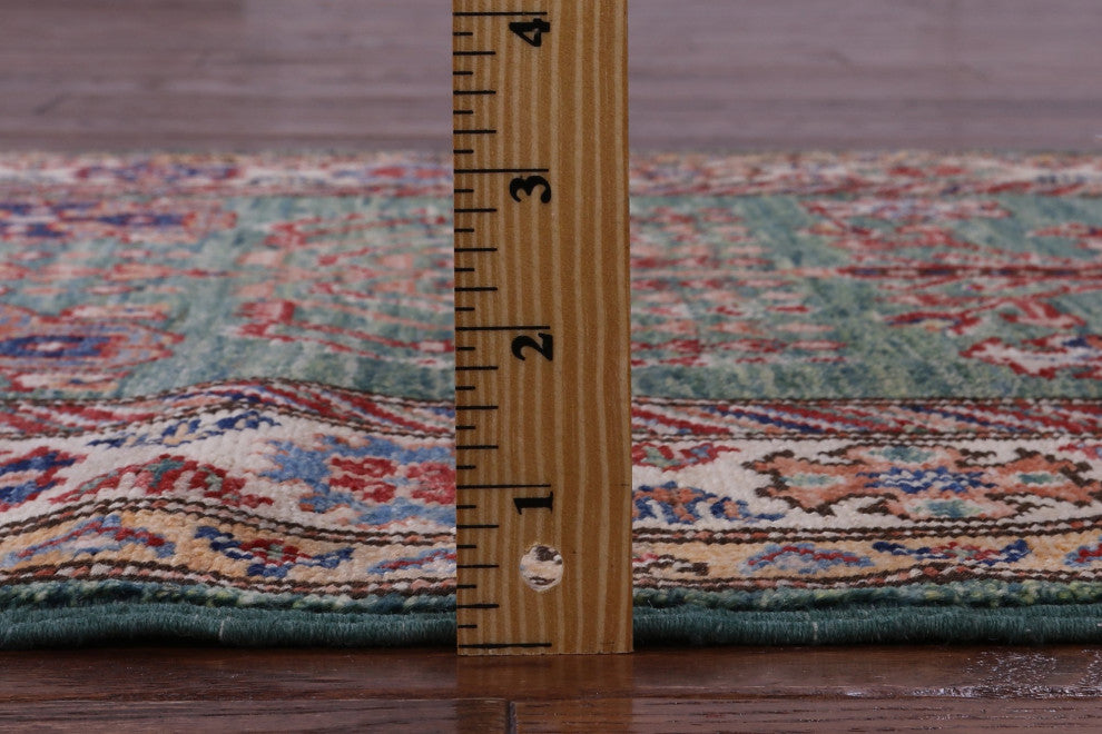 2' 9" X 8' 0" Runner Super Kazak Handmade Wool Rug - Q12960