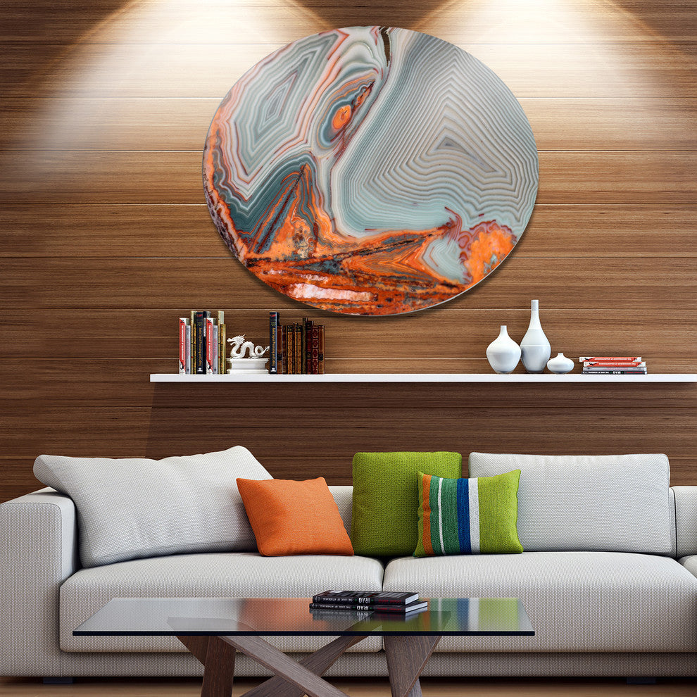 Beautiful Lake Superior Agate, Modern Abstract Round Wall Art, 36"
