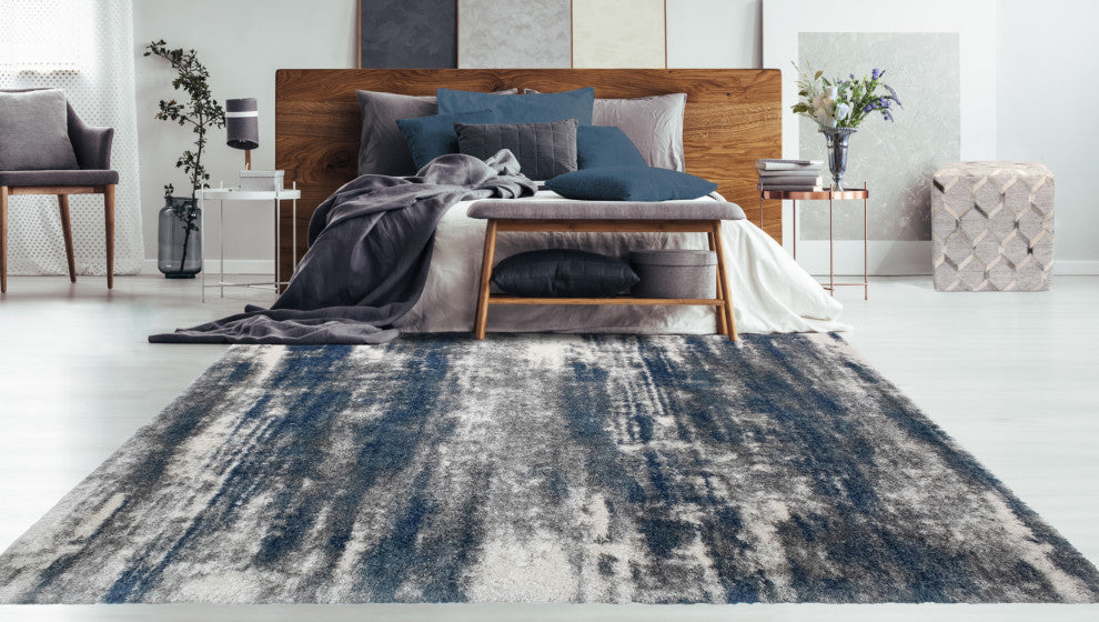 Noori Rug Shag Madison Blue/Grey Rug