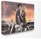 Stupell Industries Sunset Motorcycle Vintage Hollywood Movie Star, 24 x 30