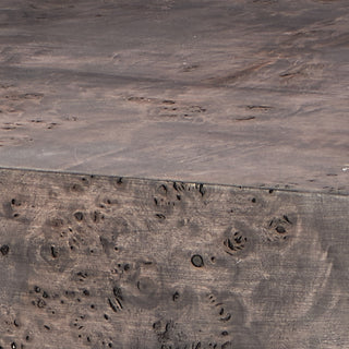 Archer Burl Wood Console, Grey