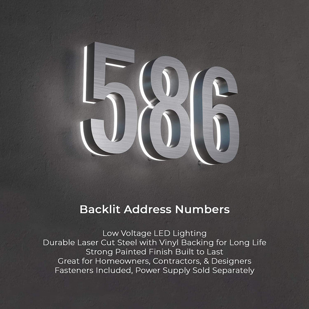 Lumanumber Address Numbers, 10-in. Black, 5