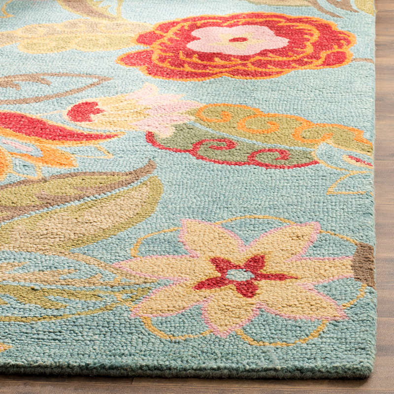 Safavieh Blossom Blm675A Floral Rug, Blue/Multi, 10'0"x14'0"