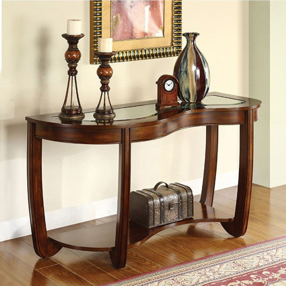 Benzara BM122997 Crystal Falls Transitional Style Sofa Table