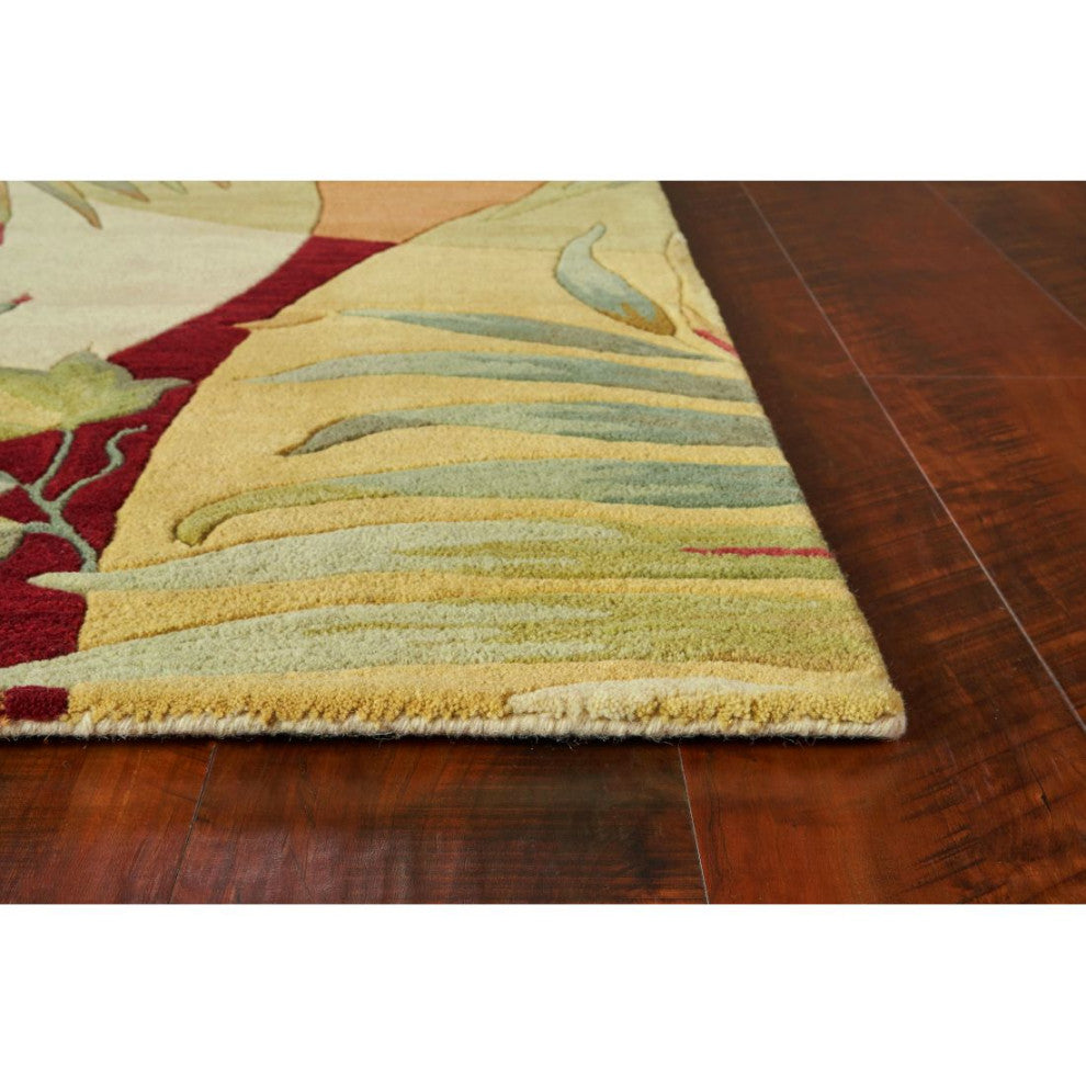 KAS Sparta 3113 Coral/Ivory Breezes Area Rug, 2'6"x10' Runner