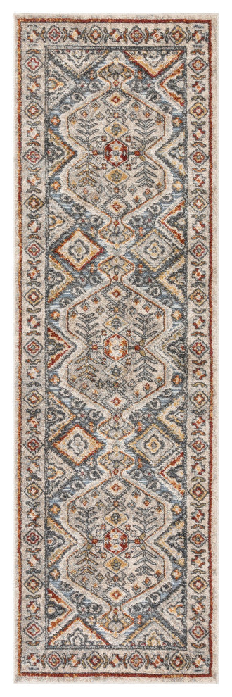 Pavia Traditional Flatweave High-Low Area Rug, Blue, 2'3"x7'3"