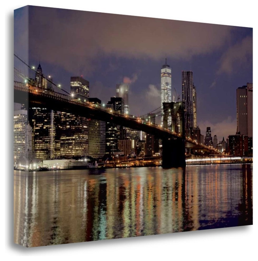 "Brooklyn Bridge At Dawn" By Alan Blaustein, Giclee Print on Gallery Wrap Canvas