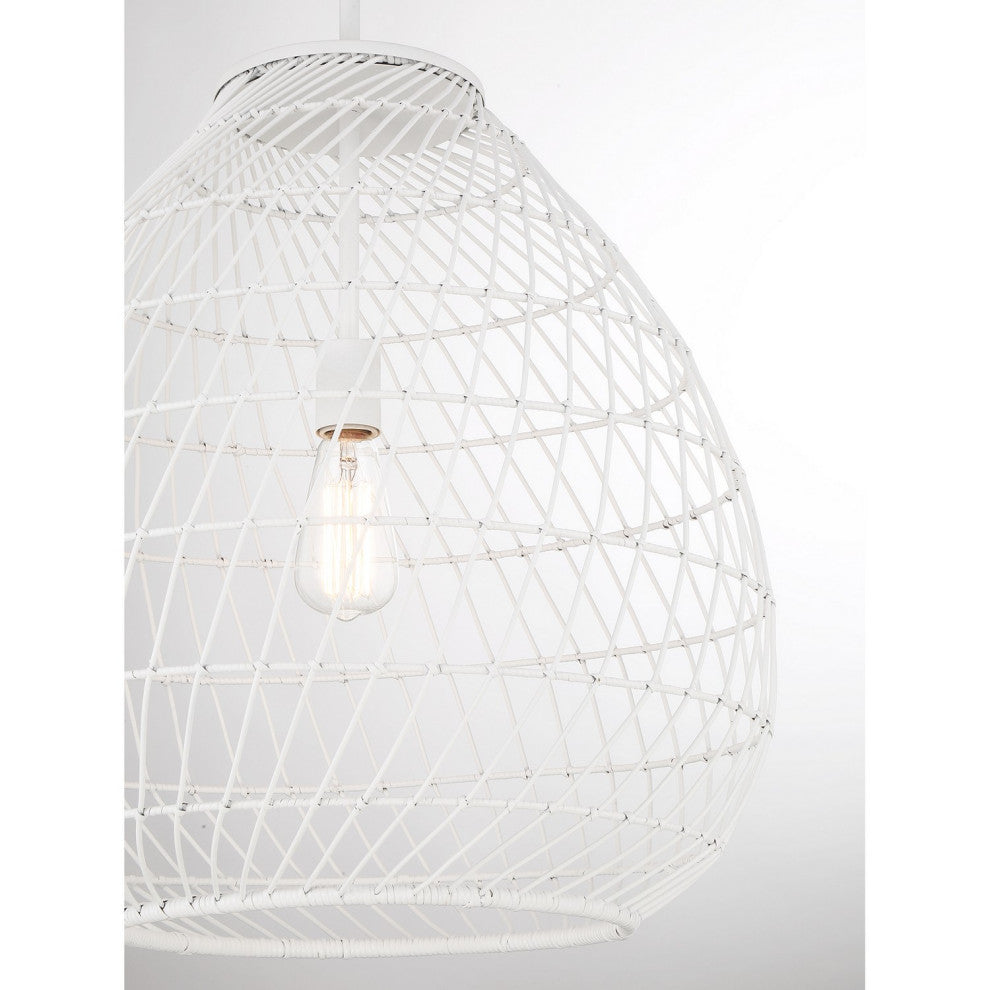 Maya 1-Light Pendant, Bisque White