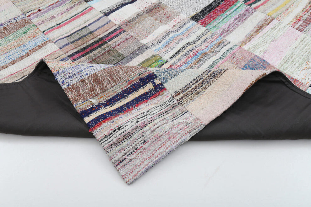 Rug N Carpet - Handmade Anatolian 6' 7'' x 9' 11'' Unique Patchwork Kilim Rug