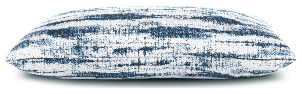 Linear Indigo Lumbar Indoor/Outdoor Performance Pillow, 12"x20"