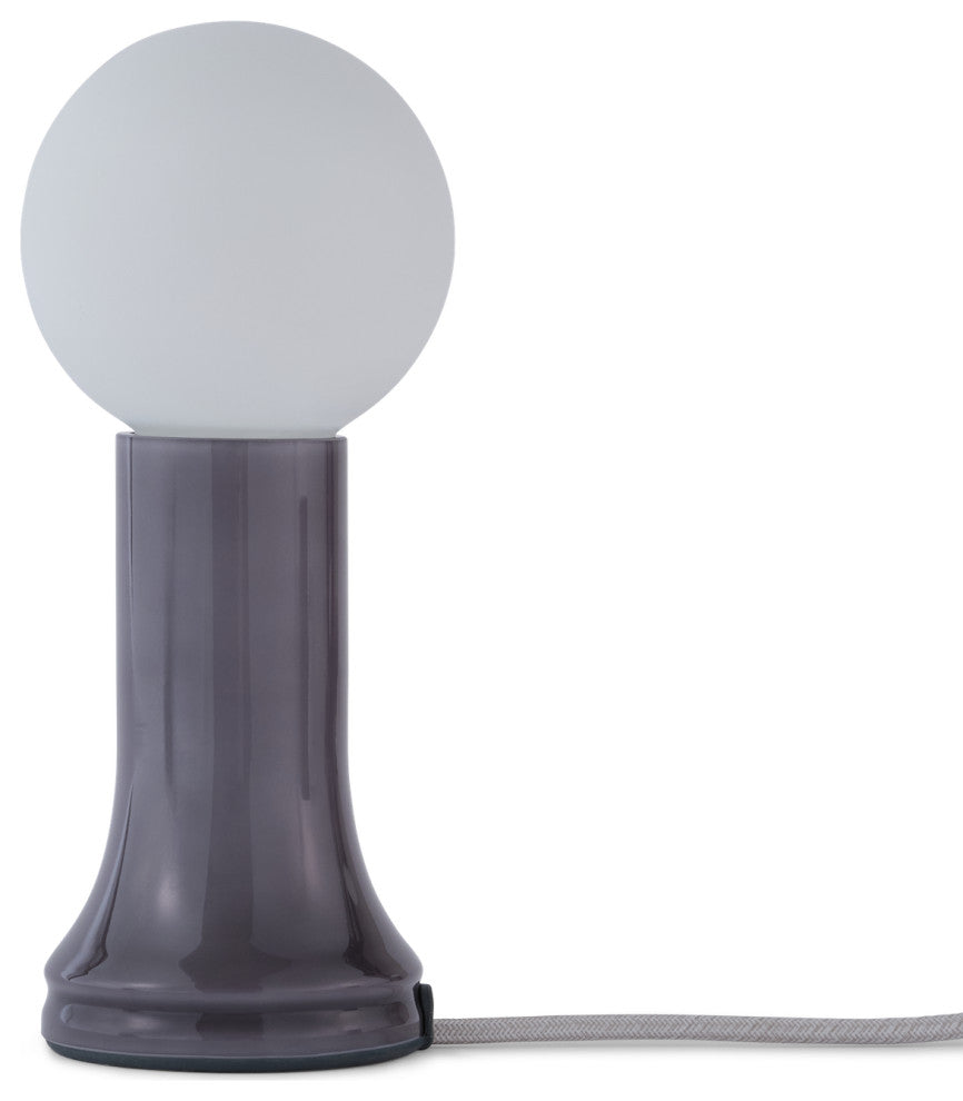 Shore Table Lamp Smoke Grey with G95 LED Bulb
