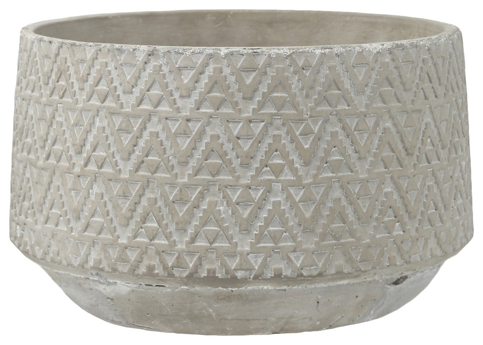 Cement Pot Natural Finish, Gray