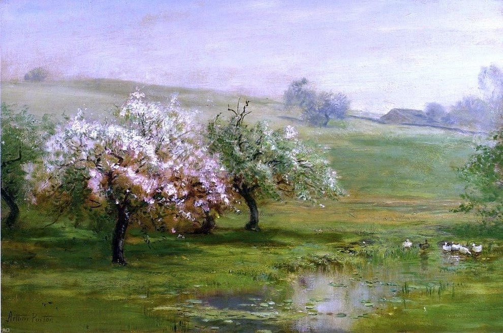 Arthur Parton Blossoming Trees, Gallery Wrapped Canvas Print, 18"x27"