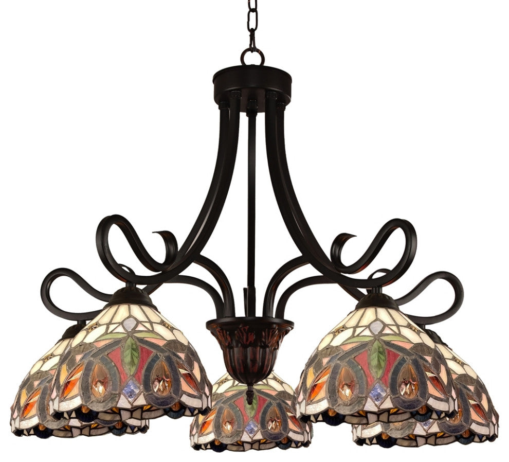 CHLOE Lighting CH3T353BV27-DD5 SERENITY Victorian Bronze 5 Light LargeChandelier