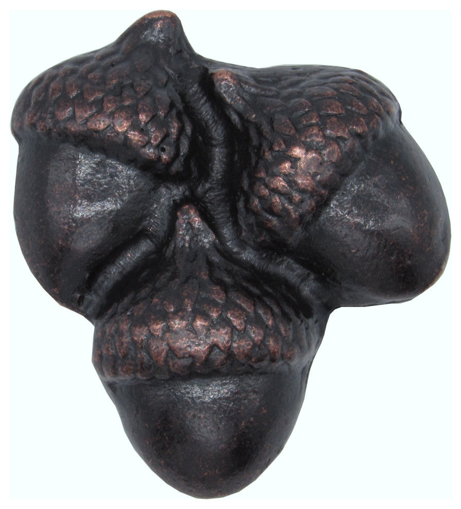 Triple Acorns Cabinet Knob, Oil Rubbed Bronze