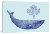 "Damask Whale #2" by Terry Fan, 26x18x1.5