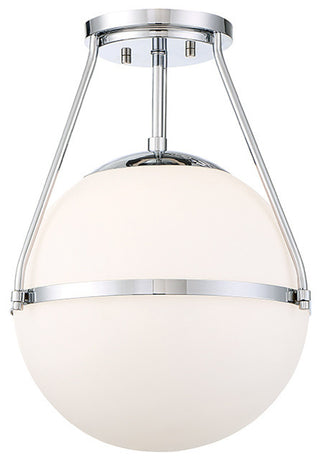 1-Light Semi-Flush Mount, Chrome