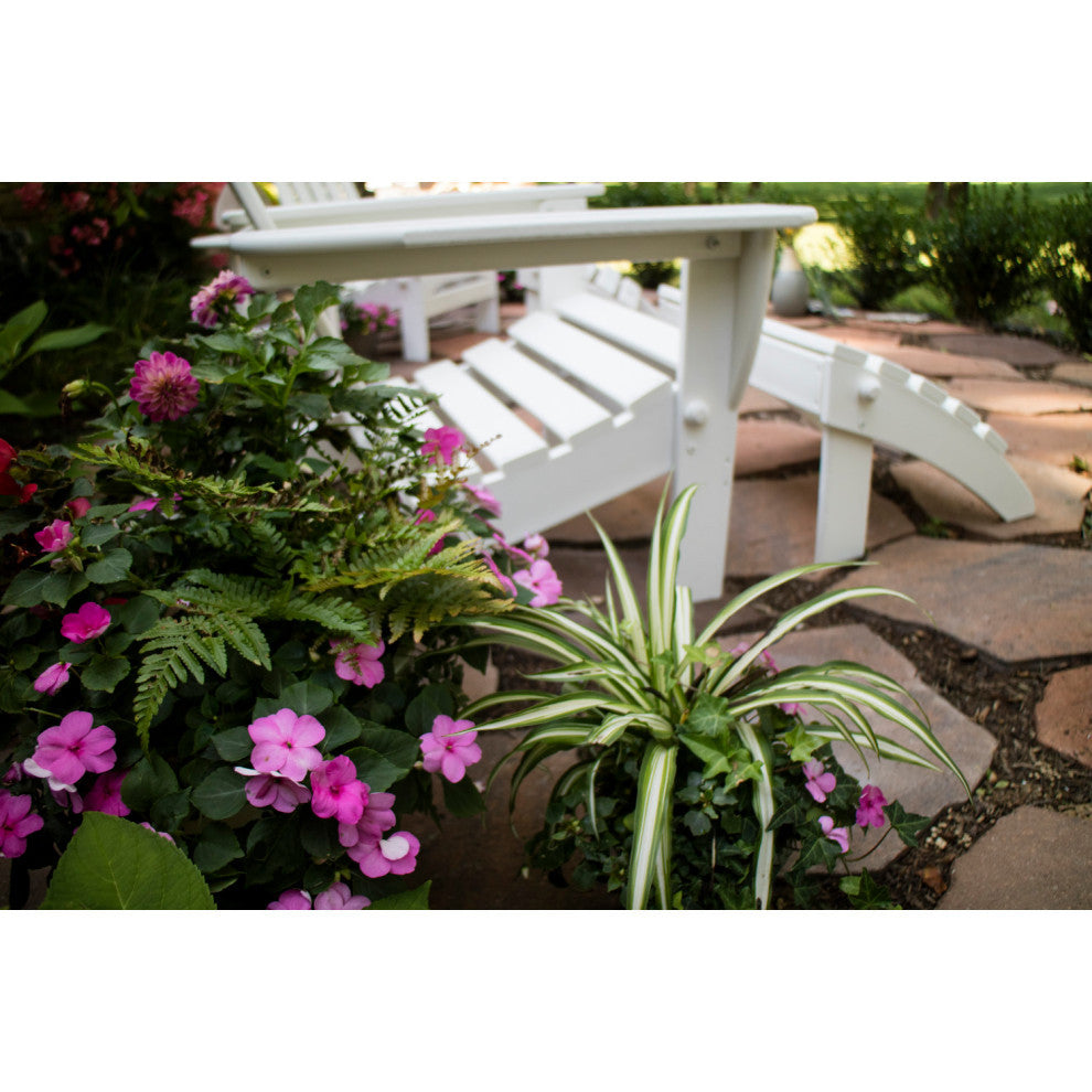 Polywood Classic Adirondack 5-Piece Casual Set, White
