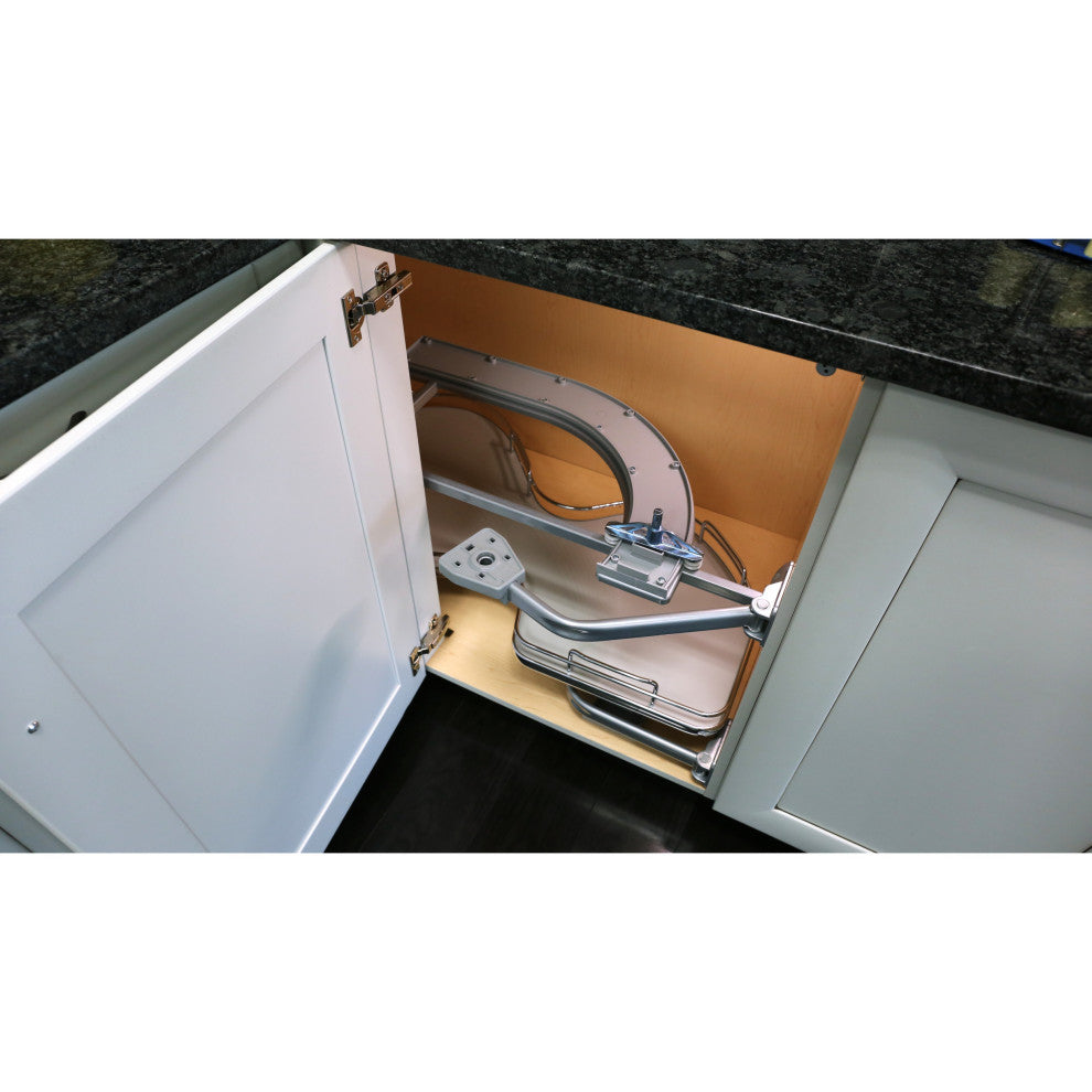 Solid Surface 2-Shelf Blind Corner Organizer for Blind Left Cabinet, 39"