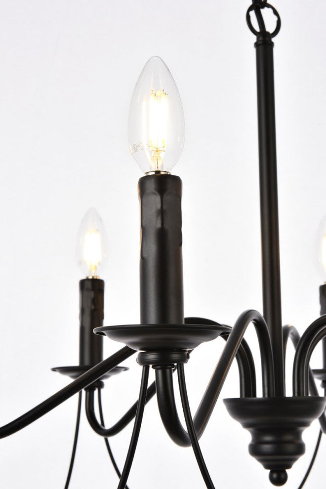 Winston 6-Light Pendant, Black