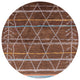 Ahgly Company Indoor Round Mid-Century Modern Area Rugs, 7' Round