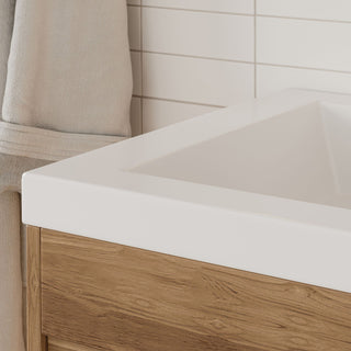 The Ashland Bathroom Vanity, Oak, 48", Double Sink, Freestanding