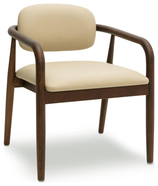 Betsy Taupe Vegan Leather Dining Chair