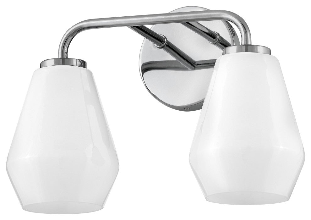 Lark Gio 14.75" Two-Light Bath Vanity Fixture, Chrome