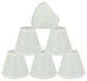 32102-6 Small Hardback Empire Chandelier Clip On Lamp Shade Off White 3"x6"x5"