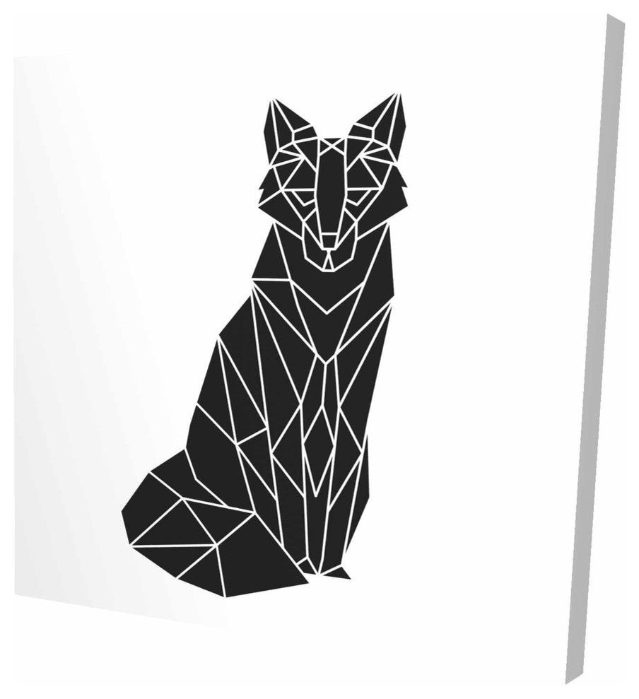 Geographic Fox, Fine Art Gallery Wrapped Canvas, 24"x24"