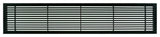 AG20 4"x30" Aluminum Fixed Bar Air Vent Grille, Black Matte