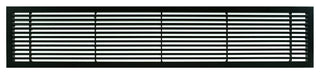 AG20 4"x30" Aluminum Fixed Bar Air Vent Grille, Black Matte