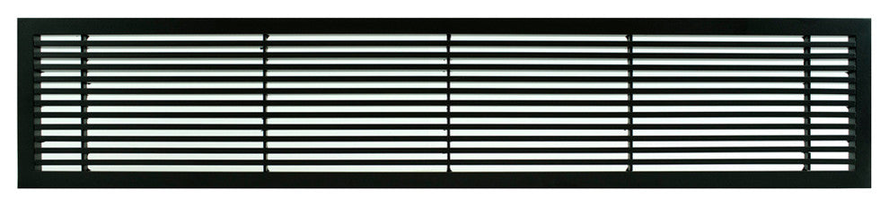 AG20 4"x30" Aluminum Fixed Bar Air Vent Grille, Black Matte
