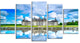 "Chateau De Chambord Castle in Blue" Landscape Wall Art Print, 5 Panels, 60"x32"