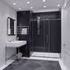 Lone Series 60" W x 76" H Frameless Sliding Shower Door, Brushed Nickel