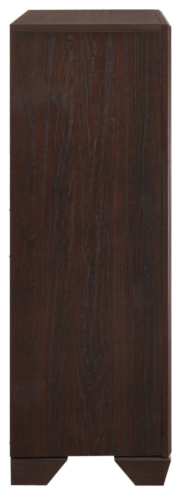 Kauffman 5-drawer Bedroom Chest Dark Cocoa