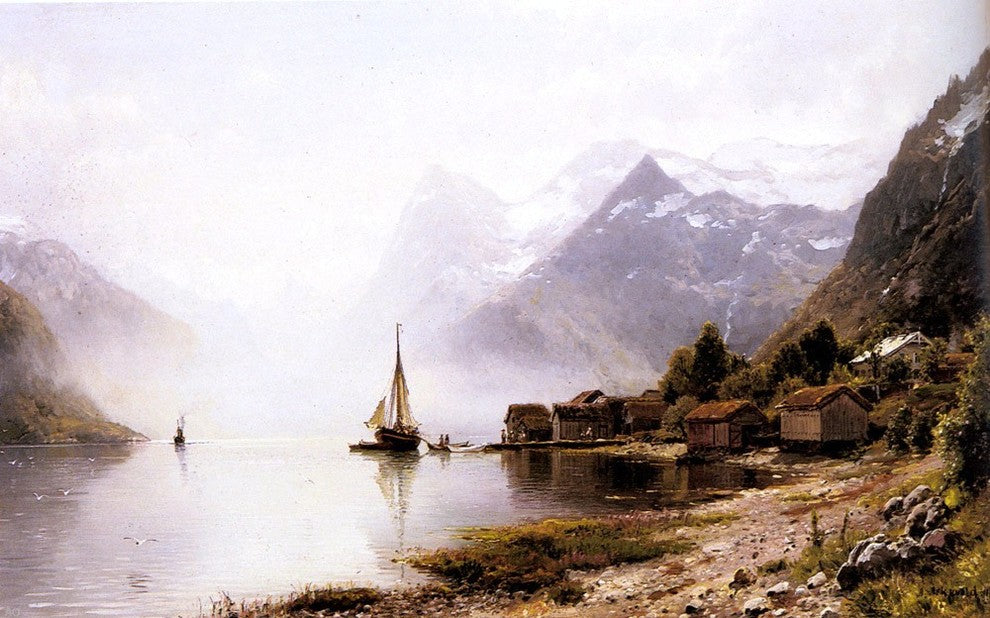 Anders Monsen Askevold Norwegian Fjord With Snow Capped Mountains Wall Decal