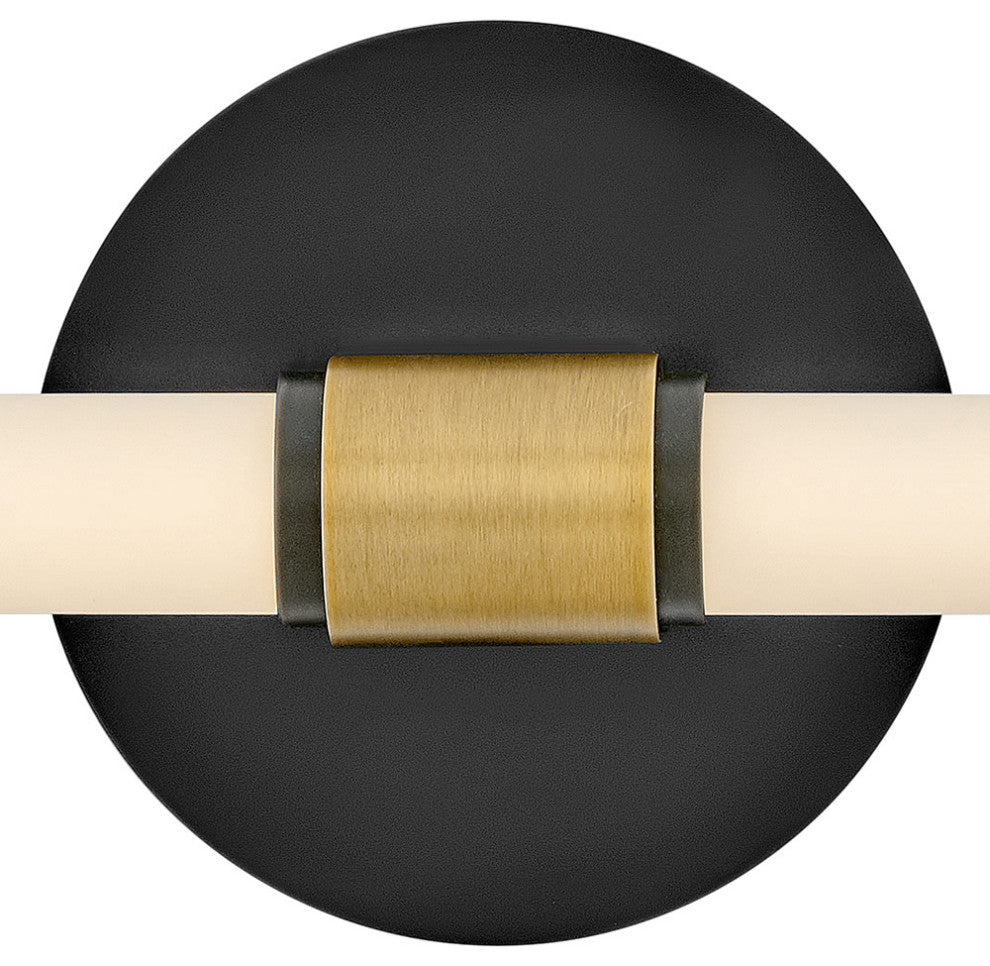 Lark 85600 Kai 17"W LED Bath Bar - Black / Chrome