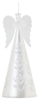 Frosted Glass Angel Ornament, 2-Piece Set