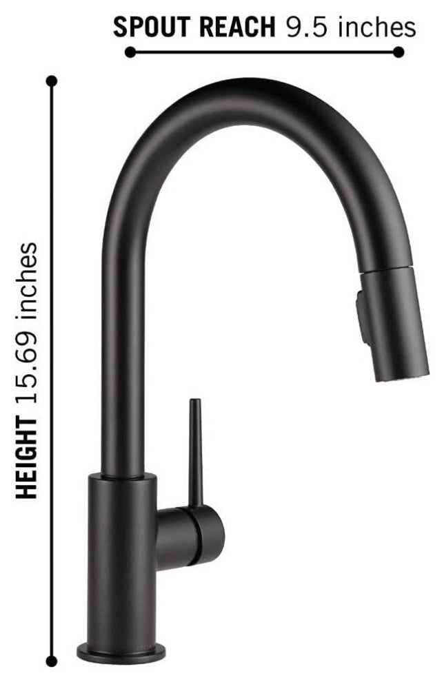 Matte Black Kitchen Faucet with Pull Down Sprayer and Magnetic Docking
