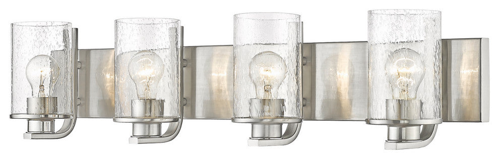 Beckett Four Light Vanity, Brushed Nickel