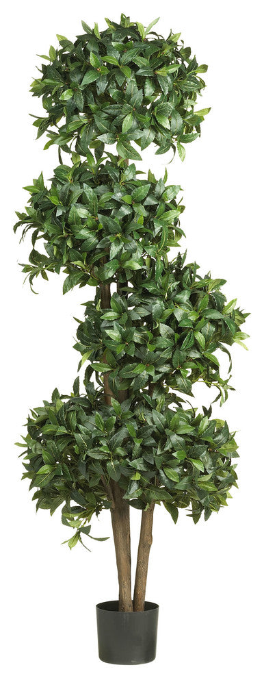 69" Sweet Bay Topiary, 4 Balls Silk Tree