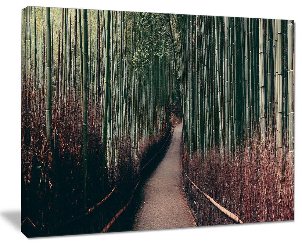 "Bamboo Grove in Arashiyama Panorama" Forest Wall Art, 40"x30"
