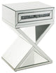 Benzara BM251212 Accent Table WithxShaped Base, White