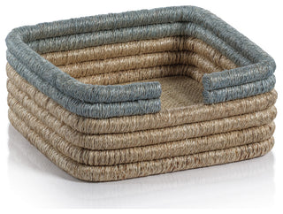 Laloma Coiled Rattan & Abaca Cocktail Napkin Holder